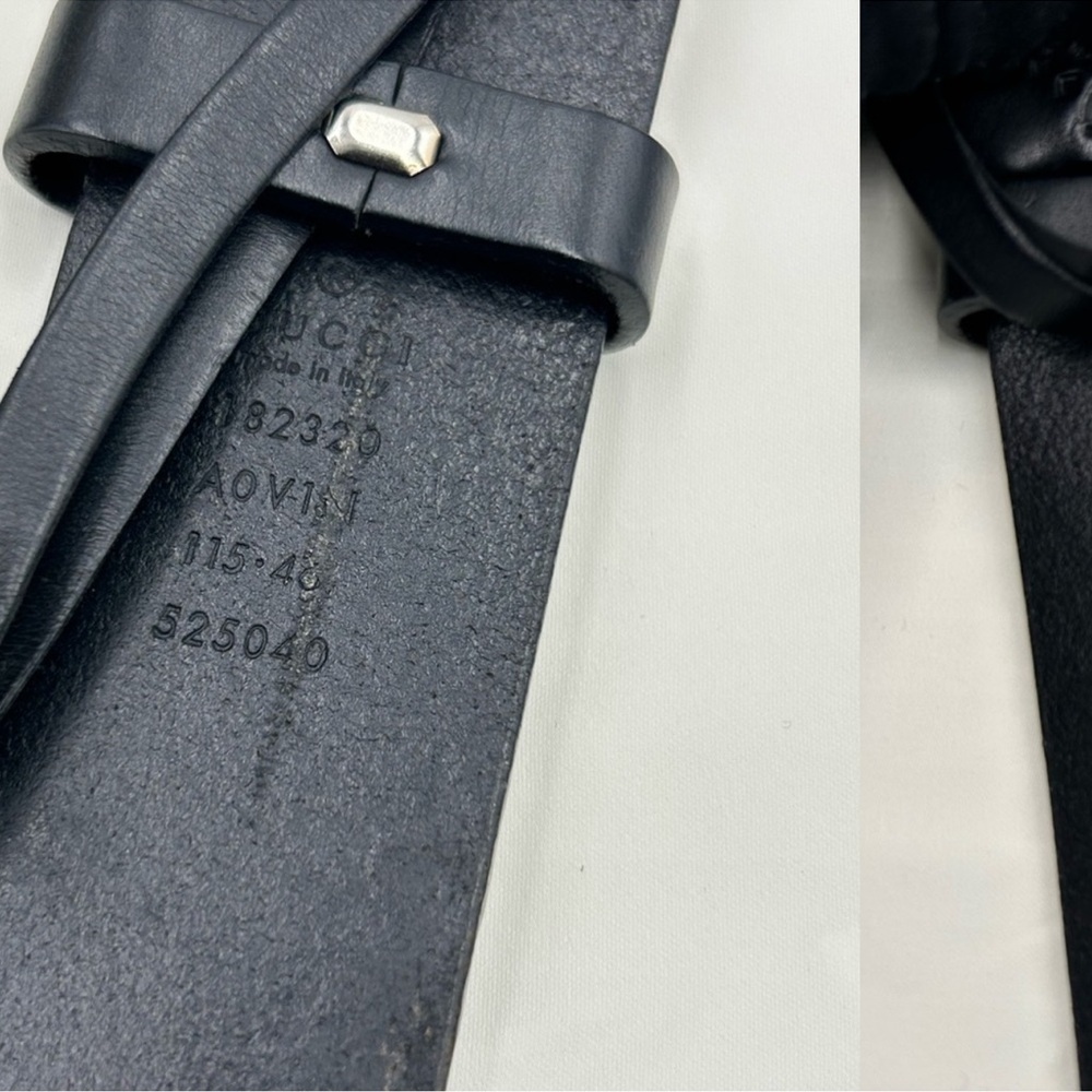 Men’s Gucci interlocking GG logo belt size 115 cm/46 inch made in Italy - Picture 4 of 9